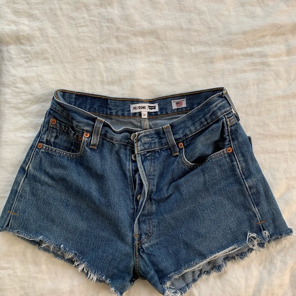 dark blue denim shorts - Picture 3 of 4